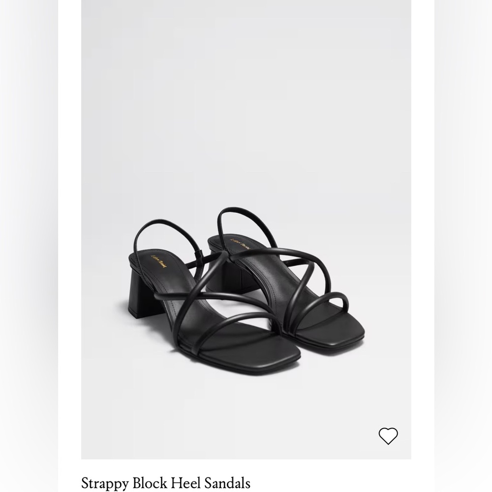 & Other Stories Black Strappy Block Heel Sandals